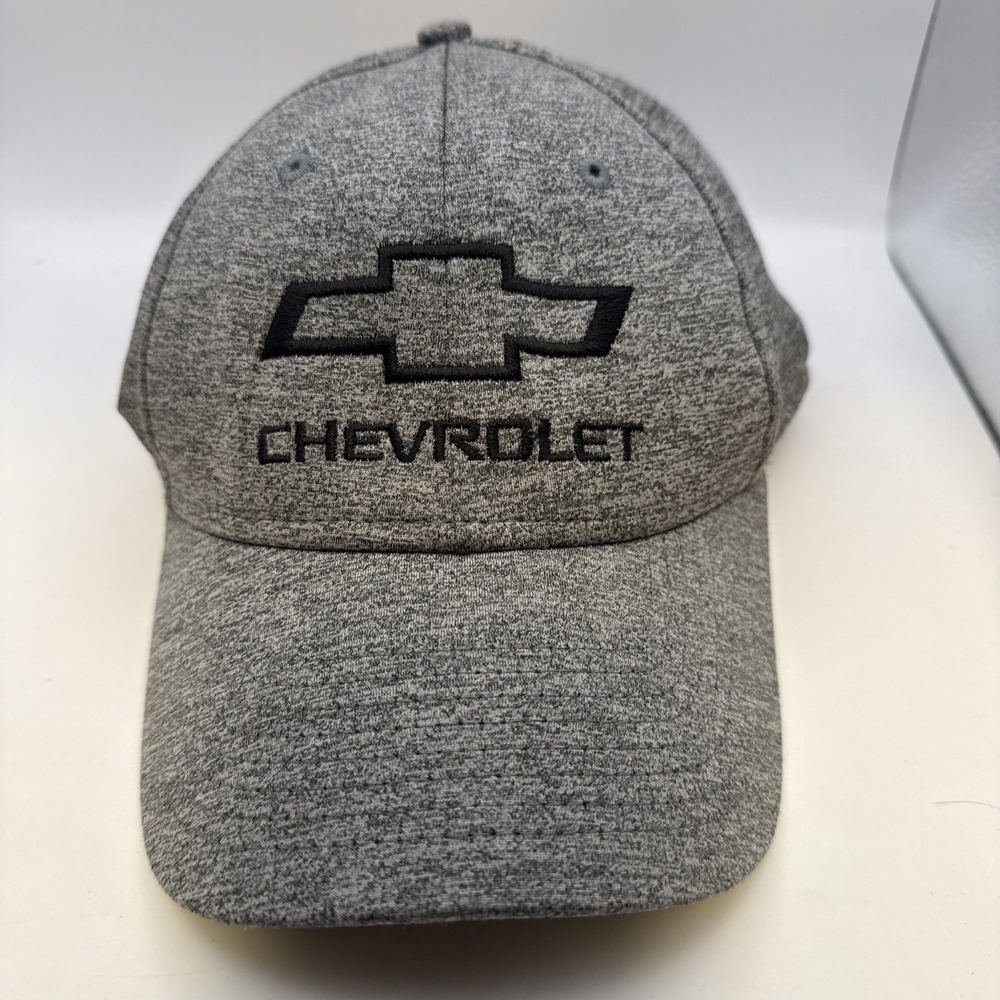 Chevrolet Hat Gray Adjustable Cap Embroidered Bowtie Logo Chevy